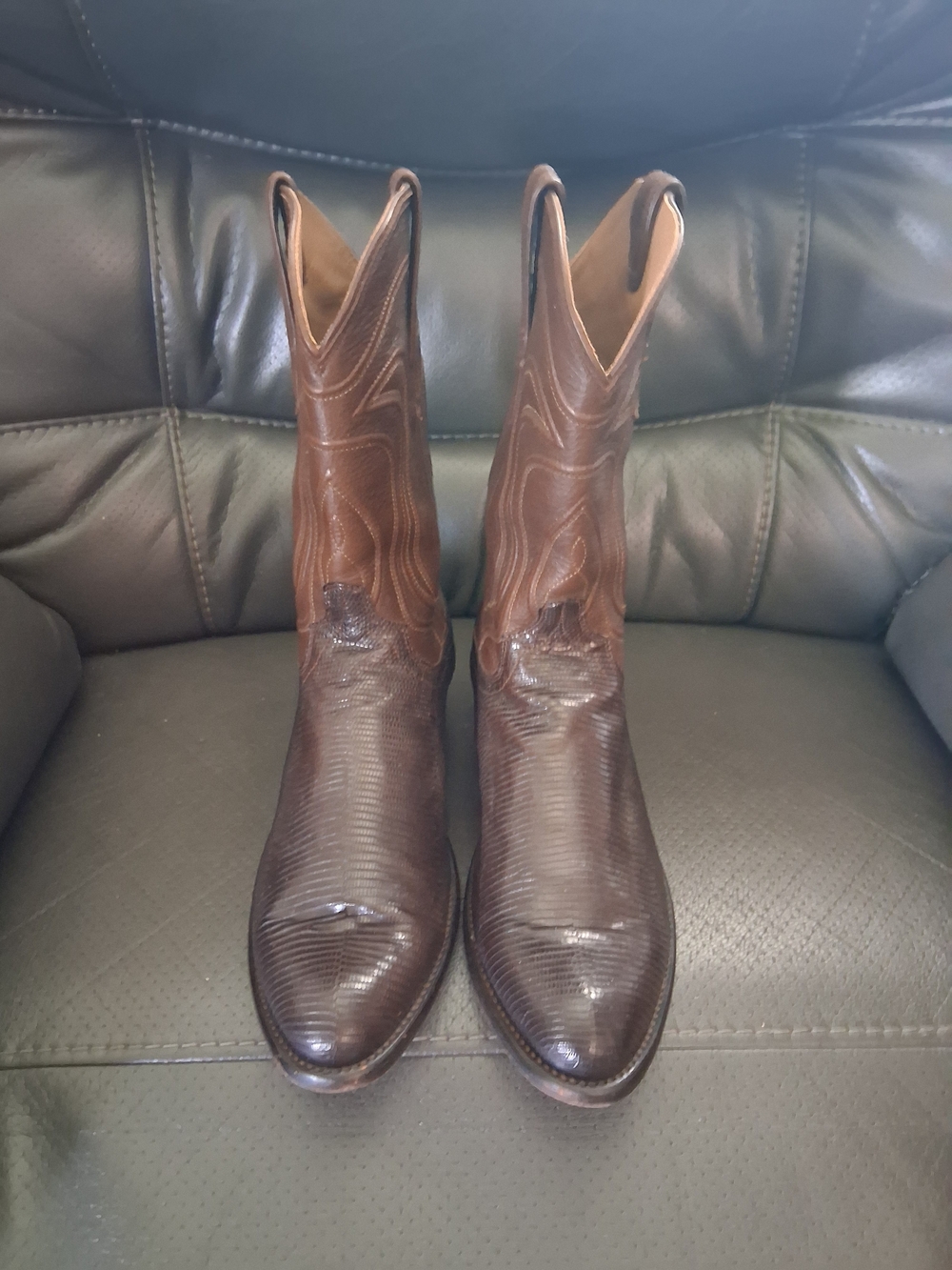 Mens Tecovas Lizard "THE NOLAN" Western  Boots Leather  Size 10.5D - Picture 3 of 7